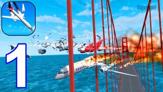 Plane Crash Flight Simulator  Gameplay Walkthrough Part 1 All Maps iOS Android [upl. by Dorette]