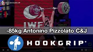 Antonino Pizzolato 85  194198202kg Clean and Jerk  19 yo [upl. by Krum14]