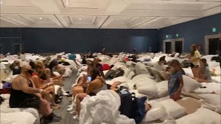 Cancun Vacationers Afraid of COVID19 Due to Hurricane [upl. by Holna]