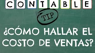 ¿COMO HALLAR EL COSTO DE VENTAS [upl. by Notnats]