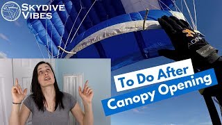 What to do After Canopy Opening when Skydiving [upl. by Atiana457]