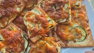 Zucchini Tart Recipe  How To Make Zucchini Tart With puff pastry  Snack Recipe [upl. by Schwab]