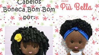 Bonequinhas  Como fazer cabelos cacheados em feltro  Ateliê Più Bella [upl. by Thynne]