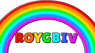 COLORS of the Rainbow for Kids with ROYGBIV Super Easy Color Learning [upl. by Bentlee]