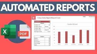 Automate Report Cards in Excel  PDF Generator with VBA [upl. by Oscar]