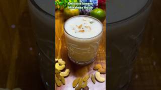 delicious banana milkshake 🥛recipe bananamilkshakerecipe milkshakerecipe shortvideo shorts 🥛 [upl. by Arlina]