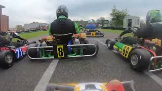 Hooton Park Indikart Clubman 2023 Round 3 April 23rd 2023 Heat2  MD cam [upl. by Oderfliw59]