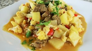 Receta Peruana De Coliflor Guisada – Comida Saludable [upl. by Gniliem]