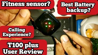 T100 plus smartwatch review after using for 2 week  best Battery backup  is it a good smartwatch [upl. by Wilek]