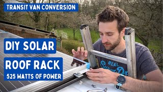 DIY Unistrut Roof Rack Easy Solar Install  Transit Van Conversion E12 [upl. by Akcinahs]