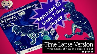 Bepuzzled 3D Crystal PuzzleGreen TRex Time Lapse Version [upl. by Yrod]