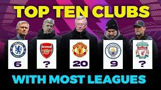 TEN ENGLISH CLUBS WITH THE MOST LEAGUE TTLES  MAN UNITED SUNDERLAND SHEFFIELD ETC [upl. by Darmit]