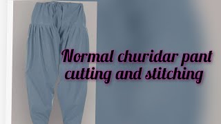 Normal churidar pant cutting ✂️and stitching ✨ every churidar pant cutting and stitching ✨ [upl. by Alyse535]