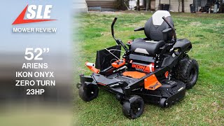 Review of Ariens 918026 Ikon Onyx 52quot Zero Turn Mower 23HP Kaw [upl. by Skutchan]