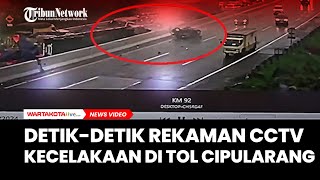 DETIKDETIK Rekaman CCTV dilokasi kecelakaan Tol Cipularang KM92 [upl. by Ainnet]