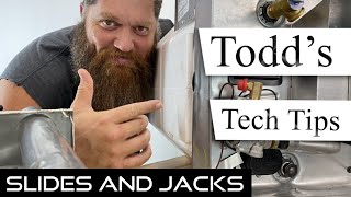 Cleaning and lubricating RV JACKS and SLIDES [upl. by Oraneg120]