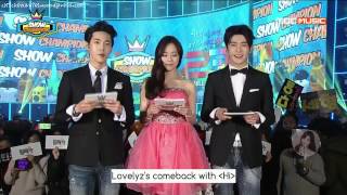 Engsub 150311 Show Champion  SR15B Doyoung Jaehyun  Kara Youngji MC cut [upl. by Llereg]