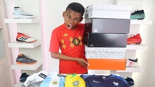 Unboxing 5 Epic Pairs of World Cup Football Boots  Soccer Shirts adidas amp Nike [upl. by Mihalco]