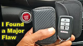 Flaw I found Testing Signal Blocker for Key Fobs  Protect a car from THEFT Cars with KEYLESS Entry [upl. by Sonni]