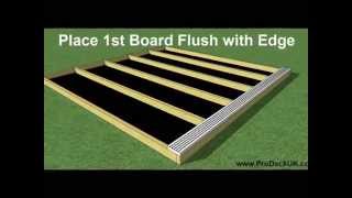 How to lay decking laying decking Garden Decking Decking Kits ProDeckUK [upl. by Nahpos489]