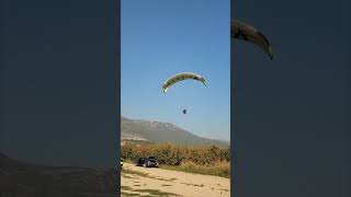 Tandem landing paragliding [upl. by Ydennek]