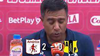 EXPLOTÓ FARIAS AGARRON EN RUEDA DE PRENSA AMÉRICA DE CALI VS ALIANZA 2  0 NO ME VOY A DEJAR 💥🔥 [upl. by Monteith]