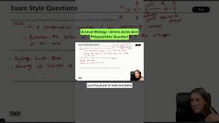 ALevel Biology  Amino Acids And Polypeptides Question [upl. by Iahc]