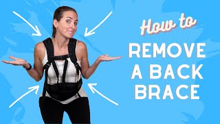 How to Put On and Take Off a Back Brace  Laminectomy Back Fusion Back Injury [upl. by Shadow]