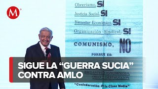 AMLO exhibe una campaña en su contra en La Mañanera [upl. by Eli581]