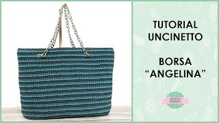 Tutorial borsa shopper uncinetto quotAngelinaquot  cambio colore invisibile  Uncinetto dArgento [upl. by Lucky752]