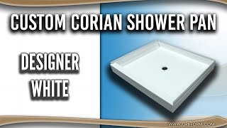 Custom Corian Shower Pan  Designer White  Grifform Innovations [upl. by Ades]