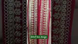 Latest velvet lace designvelvet lace design ytshortsvideos youtubeshorts [upl. by Annaitat]