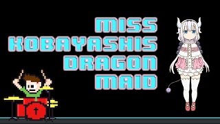 Miss Kobayashis Dragon Maid Theme feat Chatia12 Drum Cover  The8BitDrummer [upl. by Aiza]