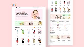 Create Beauty Product Website Using HTML CSS and JavaScript [upl. by Mariellen339]