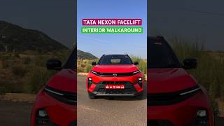 Tata Nexon FACELIFT INTERIOR WALKAROUND Nexon Tata CarWale [upl. by Normac482]