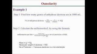 How to solve osmolarity calculation problems [upl. by Jacobsen]