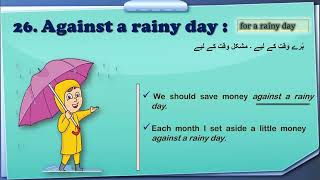 Against a rainy day meaning and use  Learn Idioms [upl. by Qiratla71]