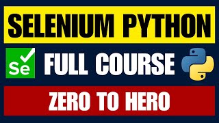 Selenium Webdriver with Python Complete Course for Beginners [upl. by Dry850]