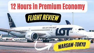 LOT Airlines Premium economy  Warsaw  Tokyo LO 79  Best European long haul Airline [upl. by Adnilreh]