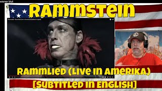 Rammstein  Rammlied Live in Amerika Subtitled in English  REACTION  Sickest Entrance [upl. by Icam]