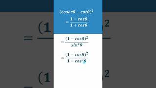 cosec theta  cot theta whole square Trigonometric Identities Class 10 Maths [upl. by Hsizan262]