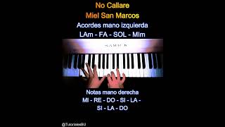 No Callare  Proezas  Miel San Marcos  Tutorial Pianoquotacordes y melodiaquotNivel FACIL  Principiante [upl. by Lias379]