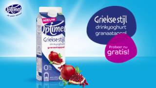 Nieuw Optimel Drinkyoghurt Griekse Stijl Granaatappel [upl. by Serdna]