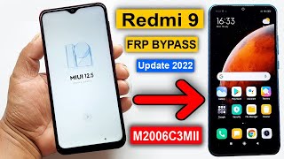 Redmi 9 FRP Bypass Latest Security 2022  Redmi 9 M2006C3MII Google Lock Unlock MIUI 12 Without PC [upl. by Alaehs636]