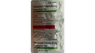 Febustat 40 Tablets Febuxostat Tablets 40 mg [upl. by Aja64]