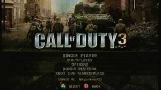 Call of Duty 3 Menu Music Theme High Quality [upl. by Divadnahtanoj]