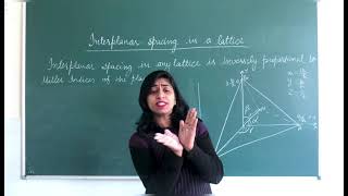 Interplanar spacing in a lattice CMP1Dr Divya Jyoti Chawla [upl. by Ellimak]