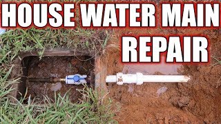 House water main pipe repair  Detailed video [upl. by Harwilll476]