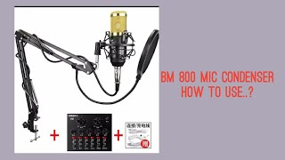 How To Use Bm800 Mic Condenserlive BroadcastinglegendaryvocalMicrophone [upl. by Viquelia]