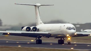 ILYUSHIN IL62 LANDING with incredible ENGINE SOUND  First IL62 Freighter in the Netherlands 4K [upl. by Nillad]